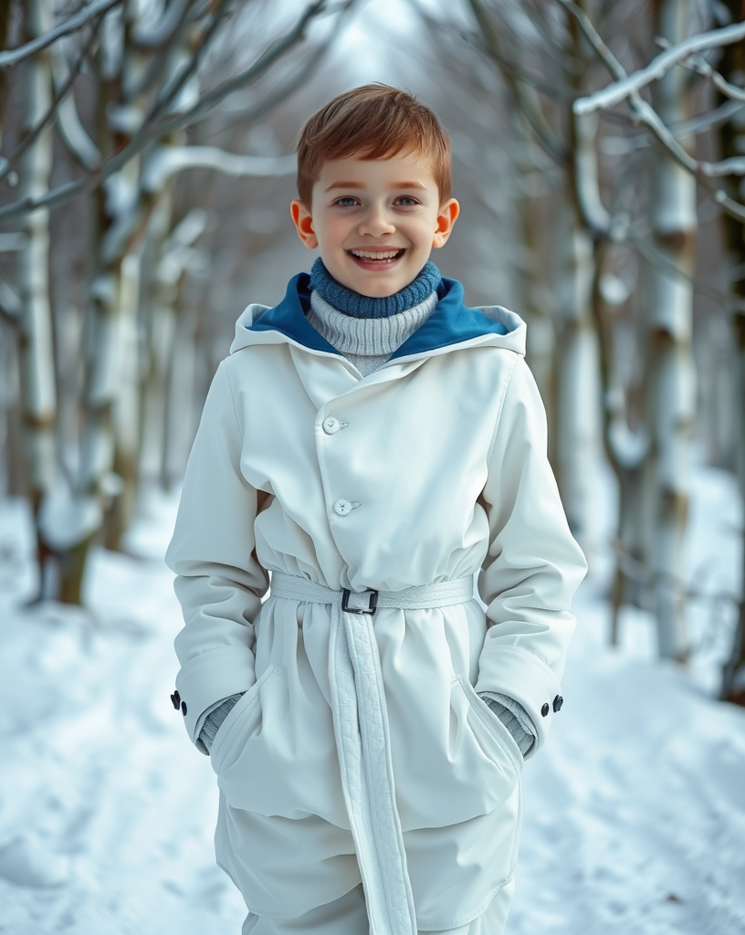 ai fashion photography designing boy winter coat